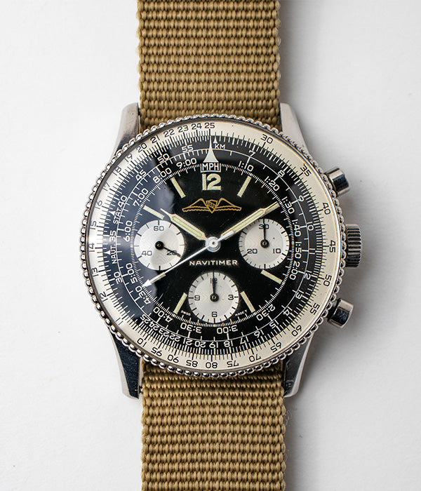 1960's Breitling Navitimer 806 Gold AOPA Gilt Dial Reverse Panda