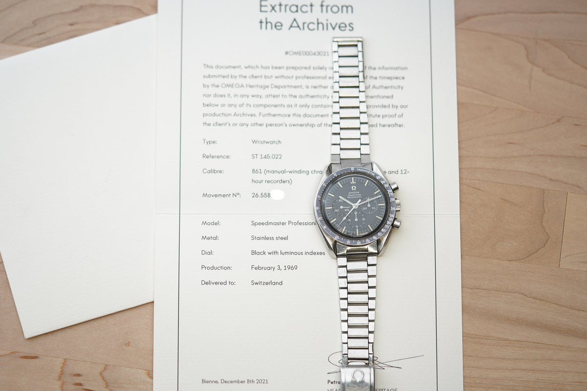 1969 Omega Speedmaster 145022 – 68 Transitional Moonwatch
