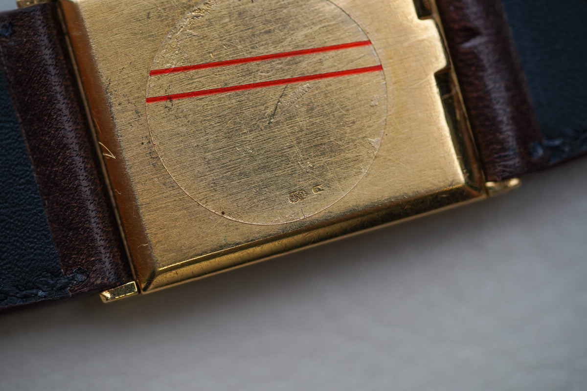 1970's Rolex Cellini 4127 18k Yellow Gold Burl Wood Dial