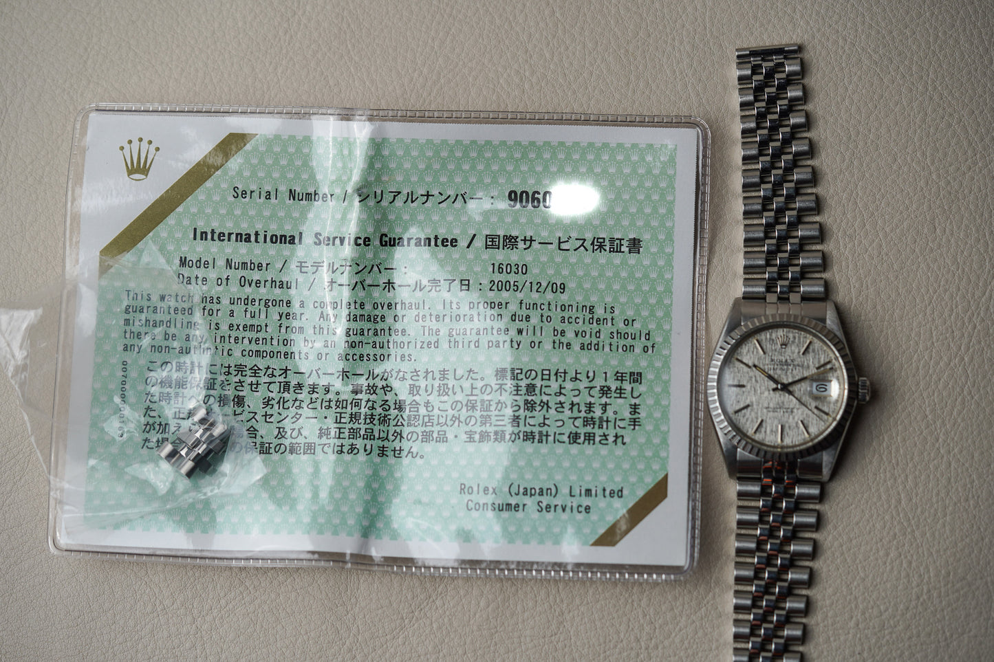 1986 Rolex Datejust 16030 Silver Linen Dial