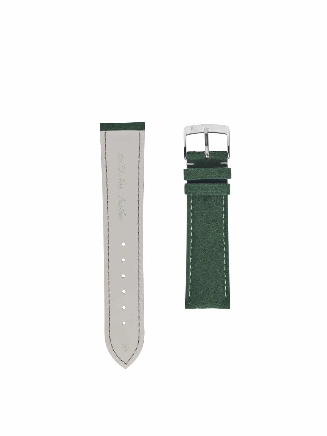 Jean Rousseau Watch Strap Green Alcantara 3.5