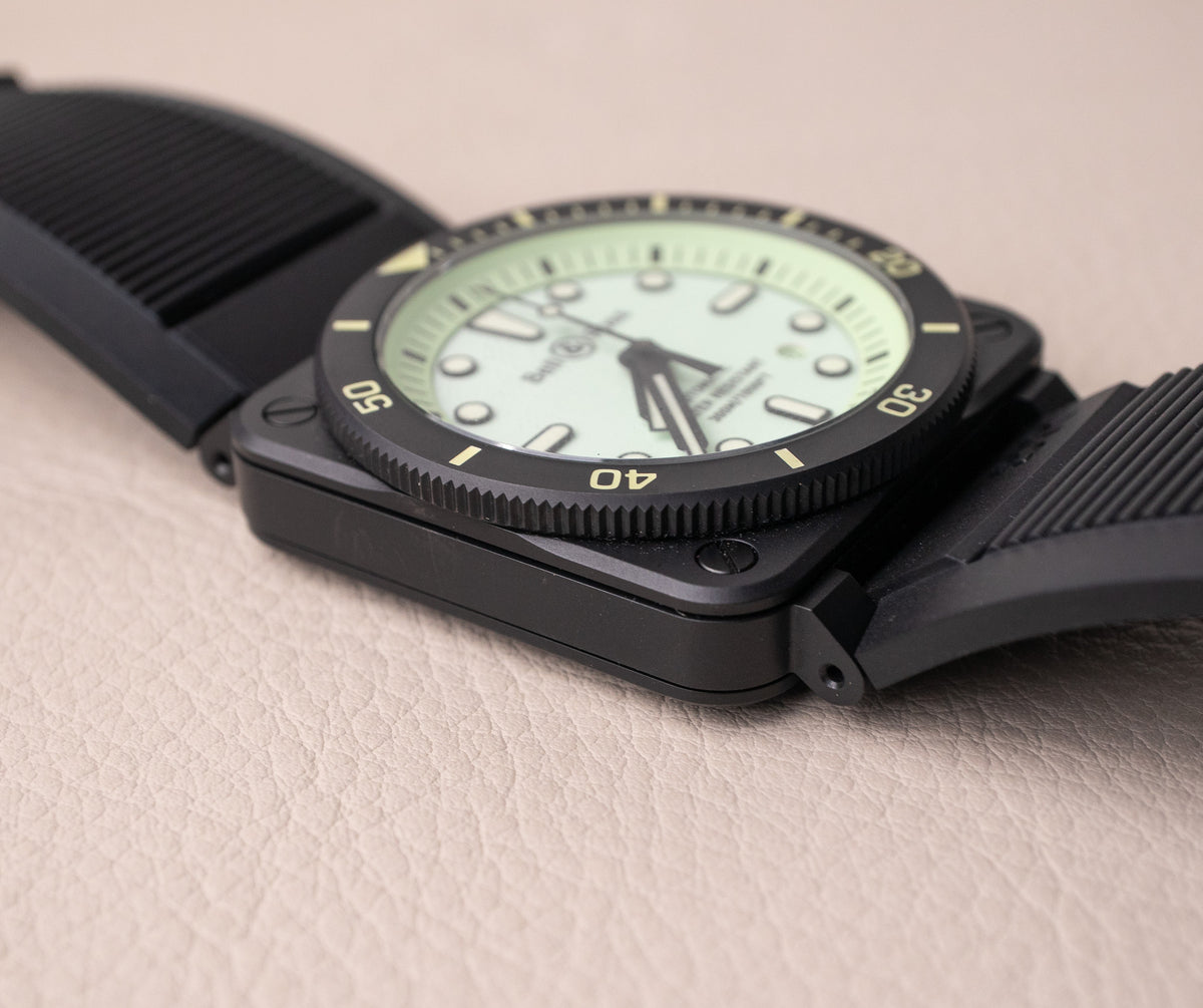 Bell Ross BR 03 92 Diver Full Lume BR0392 D C5 CE SRB Belmont Watches