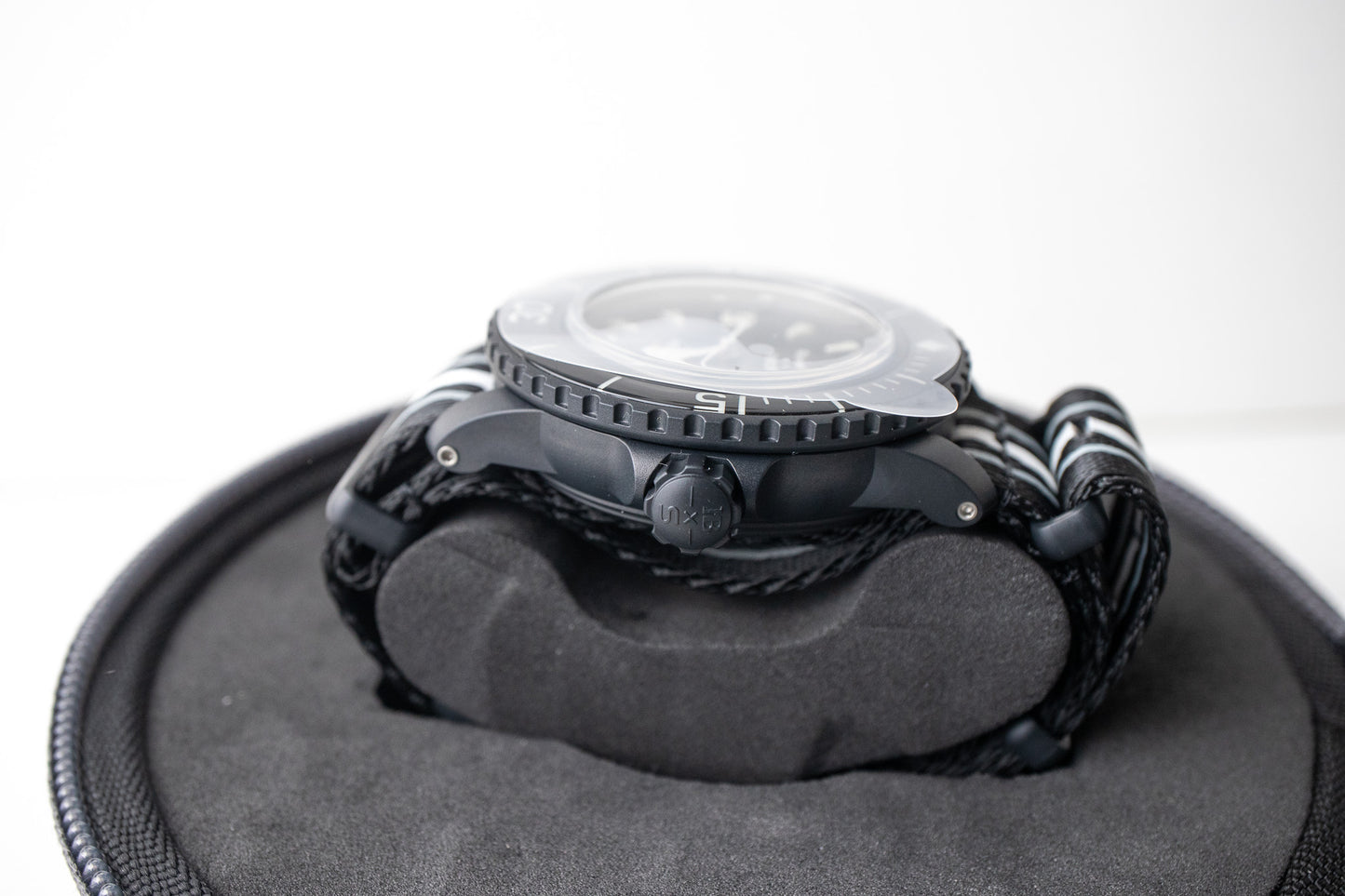Blancpain x Swatch Ocean of Storms right side of the watch case