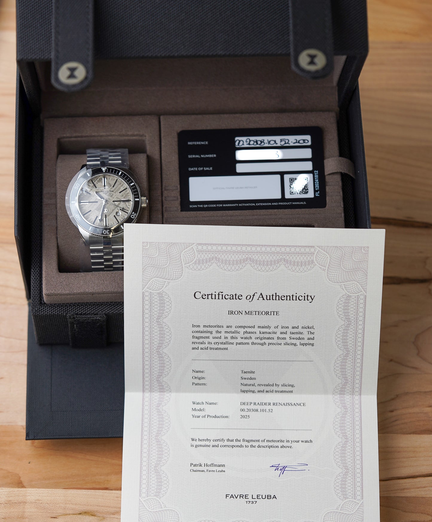 Favre Leuba Deep Raider Renaissance Meteorite 00.20308.101.52.200