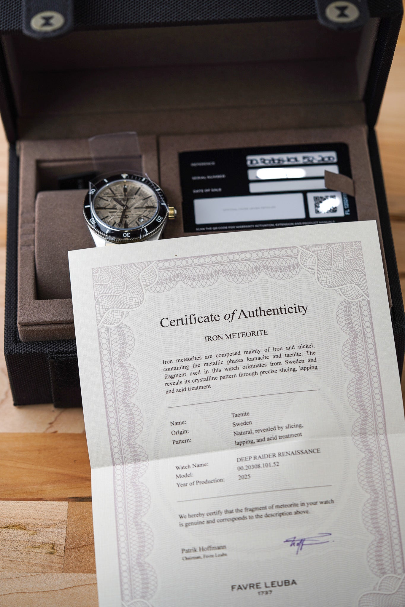 Favre Leuba Deep Raider Renaissance Meteorite 00.20308.101.52.200