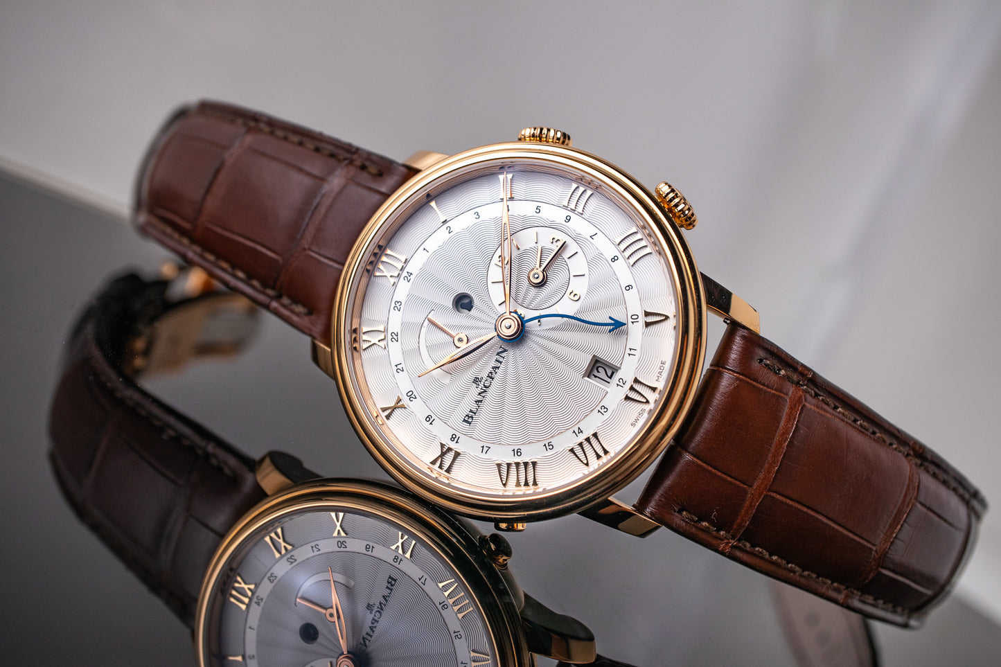 Blancpain Villeret Reveil Alarm GMT 6640 3642 55B