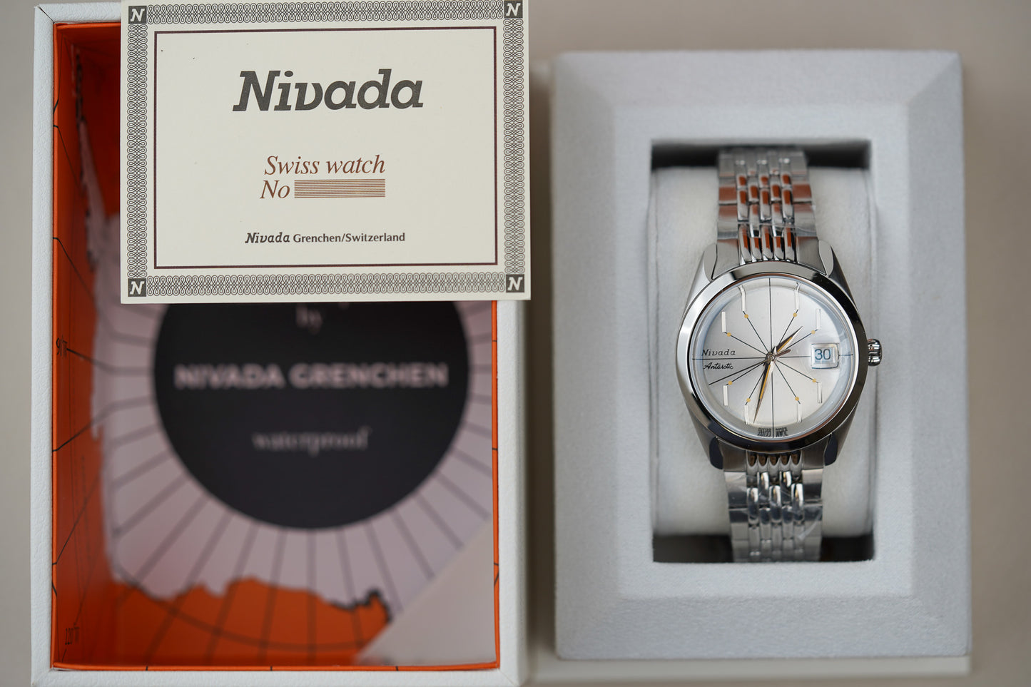 Nivada Grenchen Antarctic Spider Silver Dial BOR 32023A04
