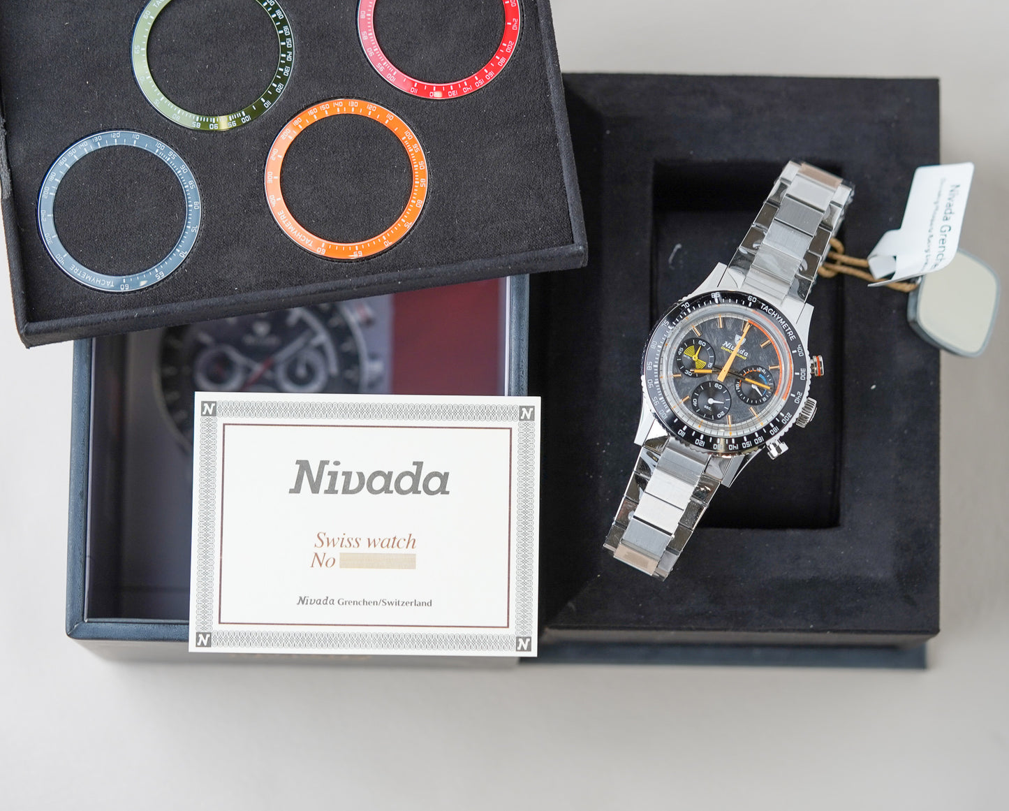 Nivada Grenchen Chronoking MecaQuartz Racing Carbon 87049Q20