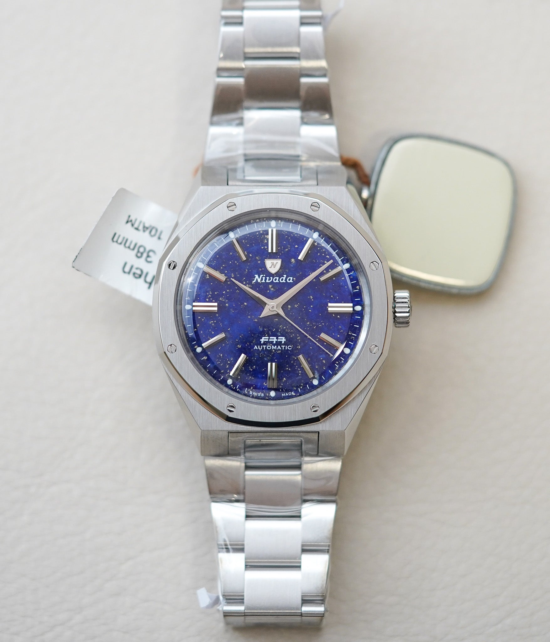 ② 【USED】  テネラ　マリアンヌ　ジョンソン Nivada Grenchen F77 MK2 SST Lapis Lazuli Dial 68048A77 – Belmont