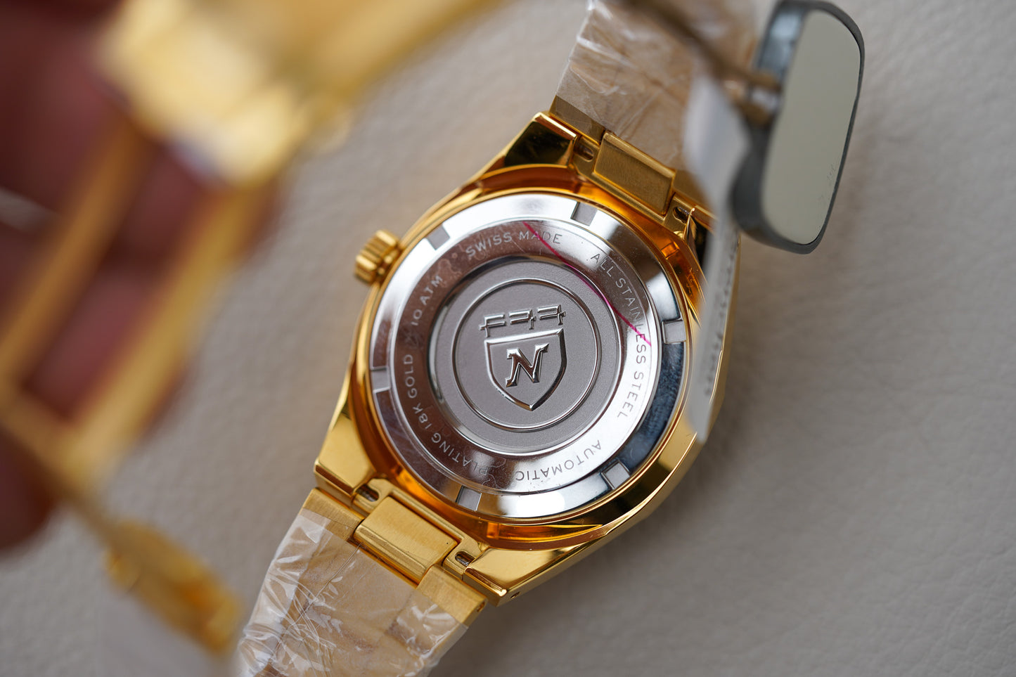 Nivada Grenchen F77 MKII Gold Black Dial 68028A77