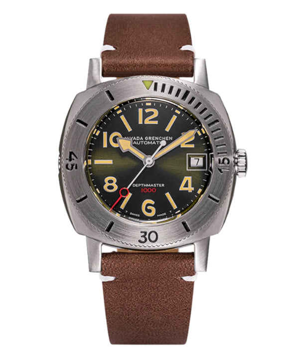 Nivada Grenchen Numerals Date Depthmaster Green 14103A02