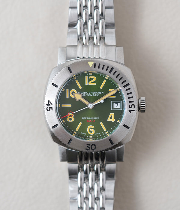 Nivada Grenchen Numerals Date Depthmaster Green BOR 14103A04