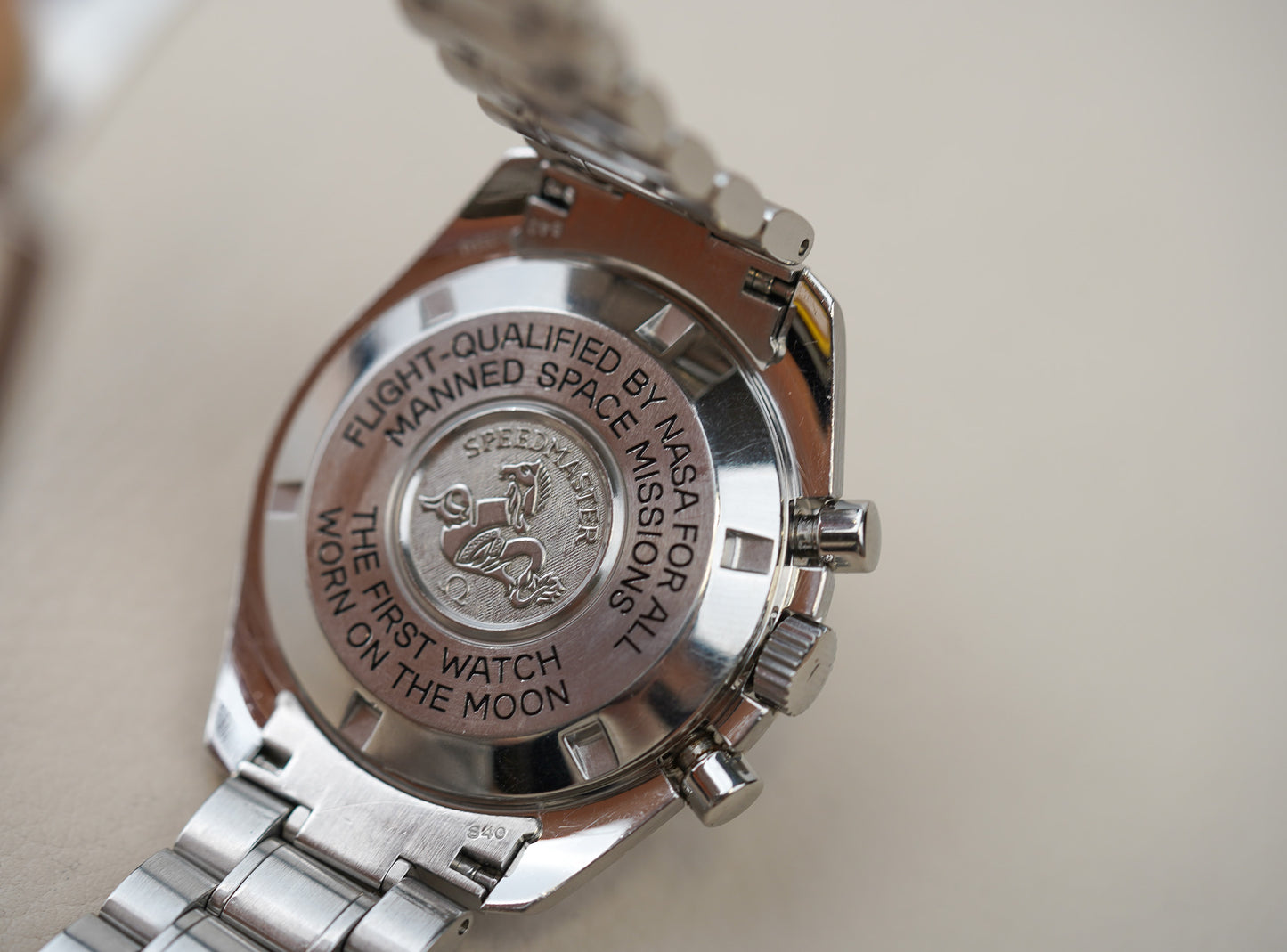 Omega Speedmaster Broad Arrow White Dial 'Moonphase' 3575.20