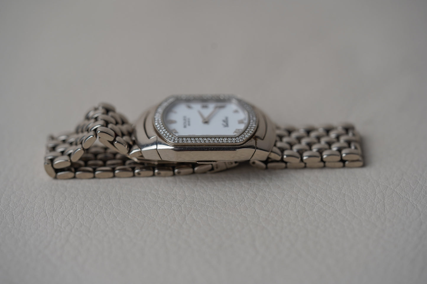 Rolex Cellini Cellissima 18k White Gold Diamond Bezel 6691