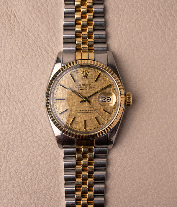Ｔ N　703030 Rolex Datejust 16013 TT Champagne Linen dial – Belmont Watches