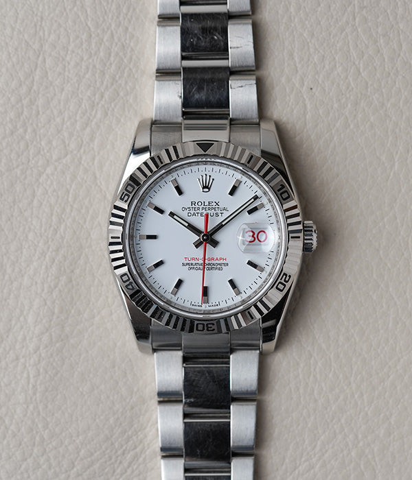 Rolex Datejust Turn-O-Graph 116264 White Dial – Belmont Watches