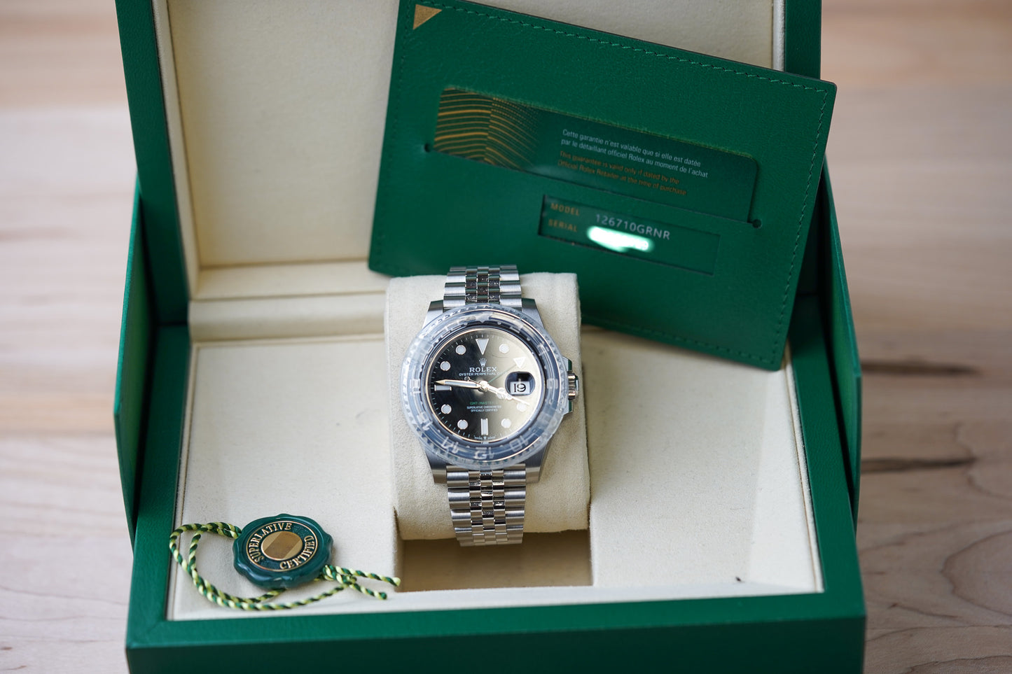 Rolex GMT Master II 126710GRNR Jubilee 'Bruce Wayne'