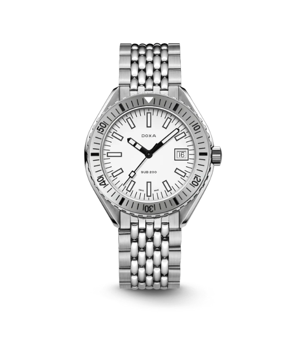 Doxa SUB 200 Whitepearl Steel Inlay 796.10.011.10