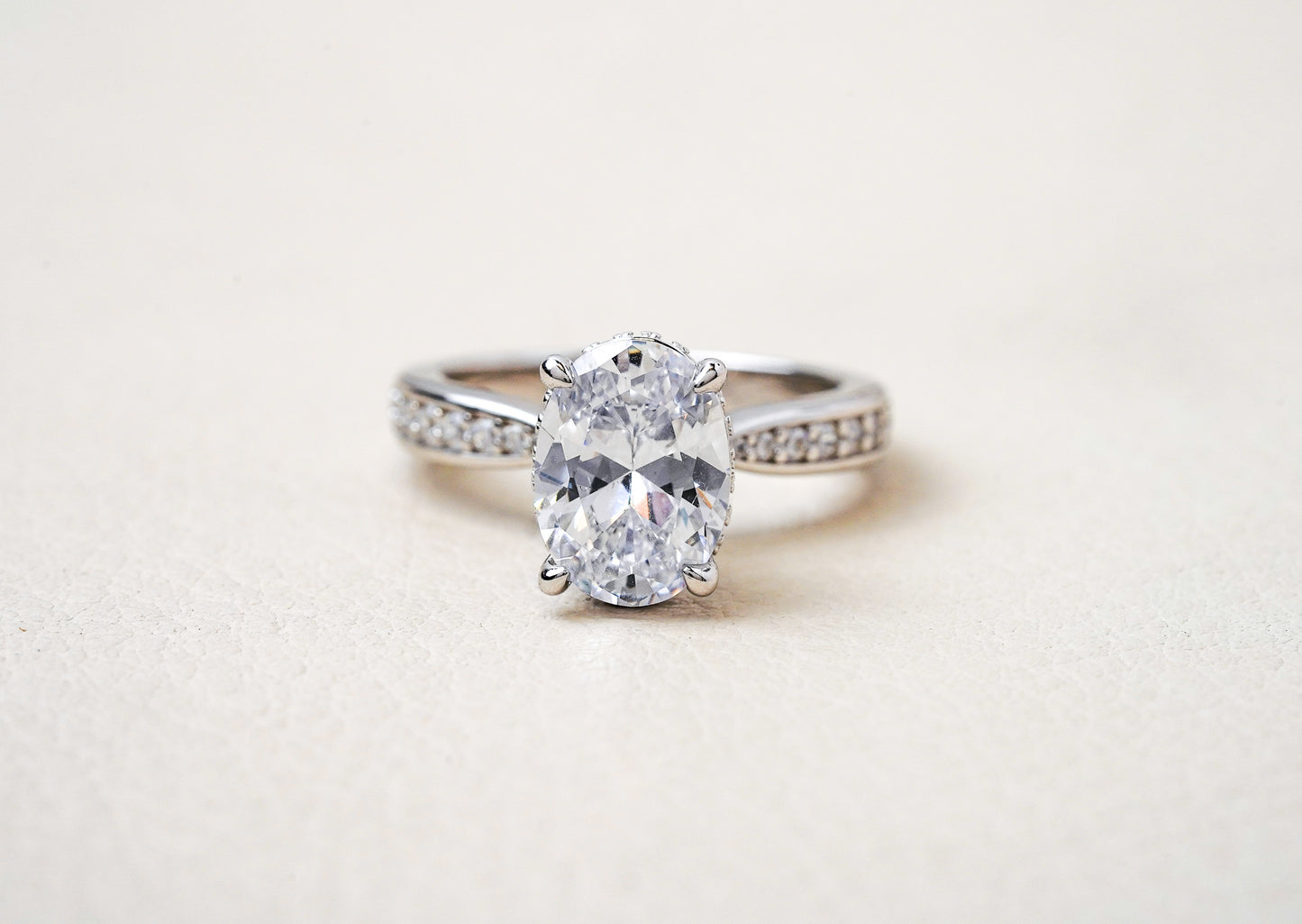 Tapered Accented Solitaire Engagement Ring