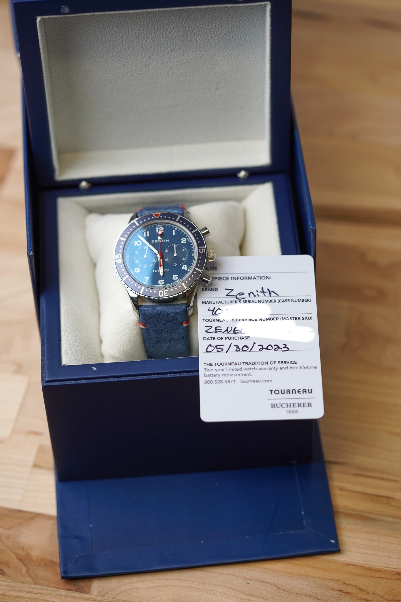 Zenith Pilot Cronometro Flyback Tipo CP-2 USA Edition 03.2241.405/51.C915