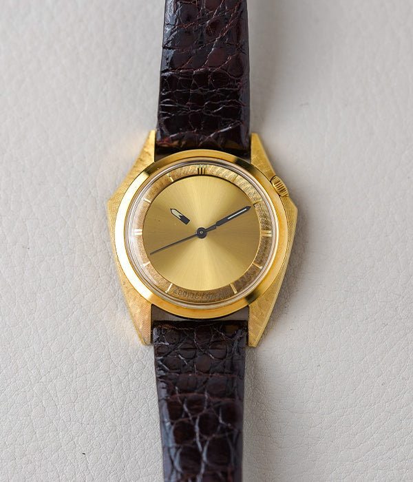 1970's Zodiac Olympos Mystery Dial Florentine Manta Ray 18k YG