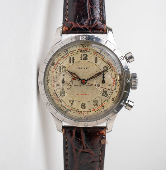 1950’s Gallet Flying Officer Chronograph 3rd Generation ‘Jumbo’