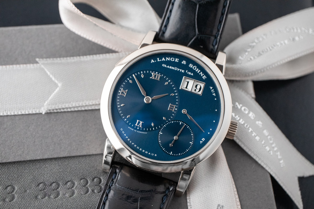 Lange 1 blue dial store