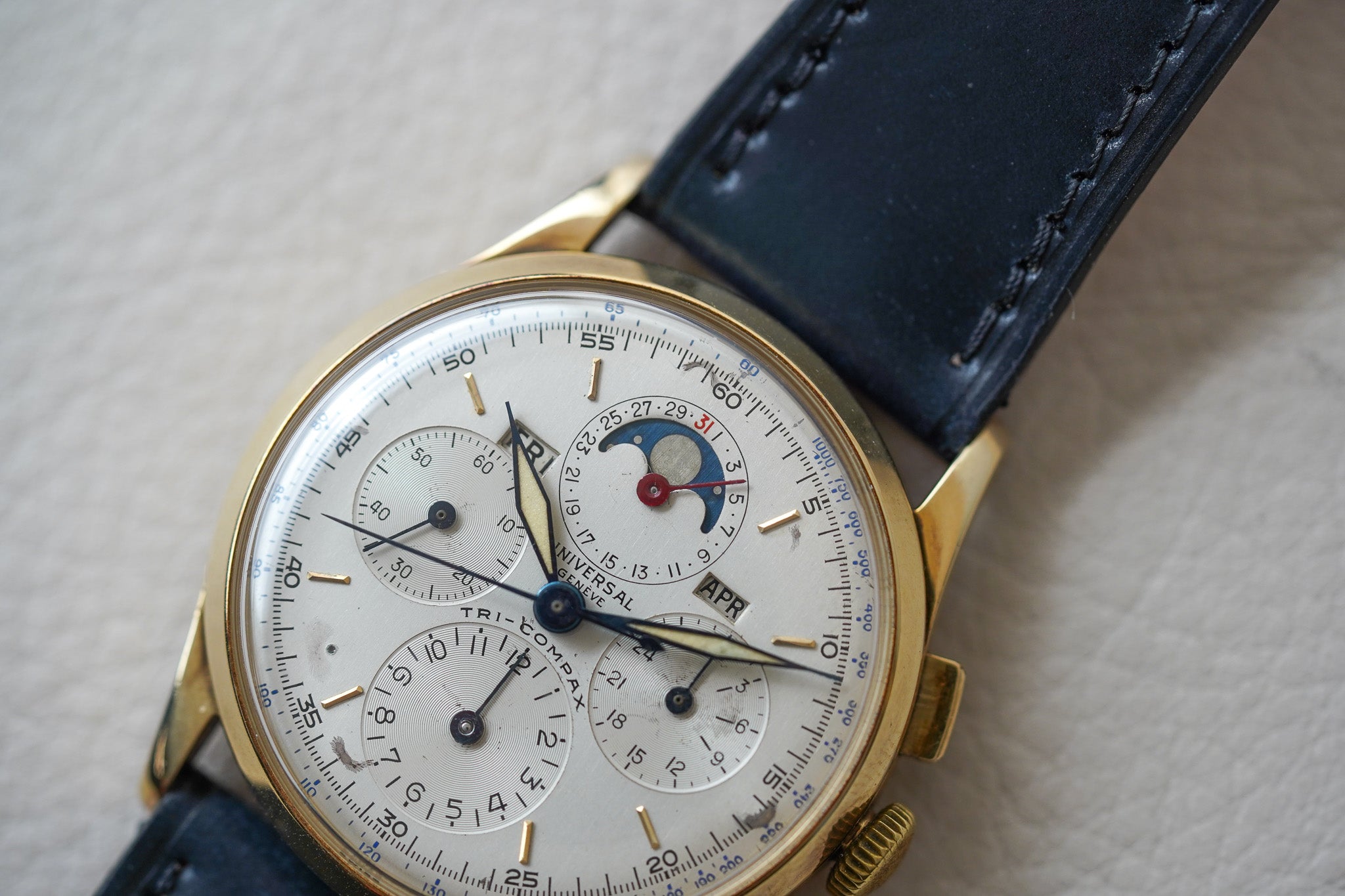 1950's Universal Geneve Tri-Compax Moon Phase ref: 52218