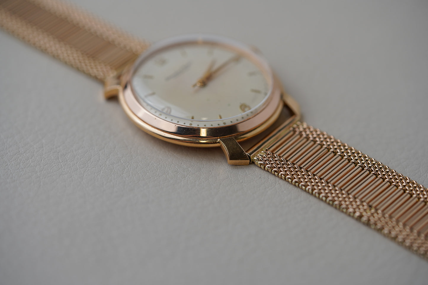 1960's IWC 18k Rose Gold Dress Watch Ref. 89 14k Rose Gold Bracelet