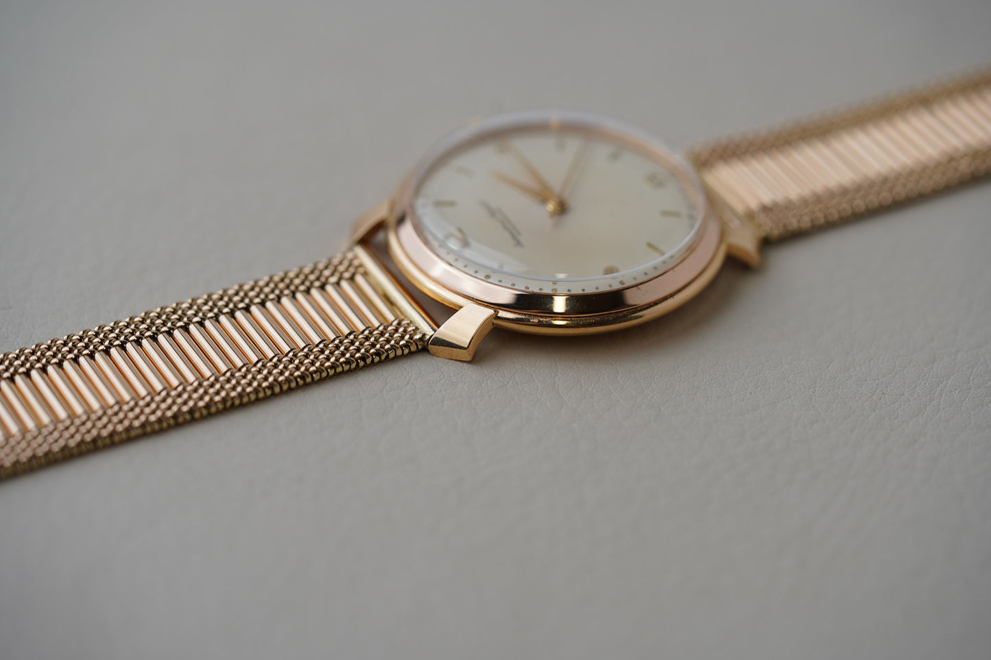 1960's IWC 18k Rose Gold Dress Watch Ref. 89 14k Rose Gold Bracelet