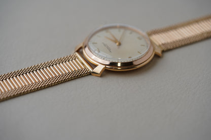 1960's IWC 18k Rose Gold Dress Watch Ref. 89 14k Rose Gold Bracelet