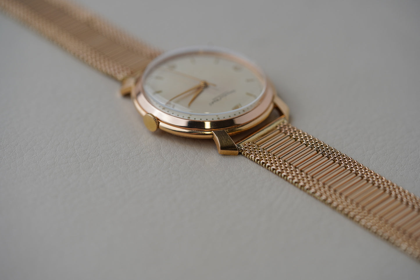 1960's IWC 18k Rose Gold Dress Watch Ref. 89 14k Rose Gold Bracelet