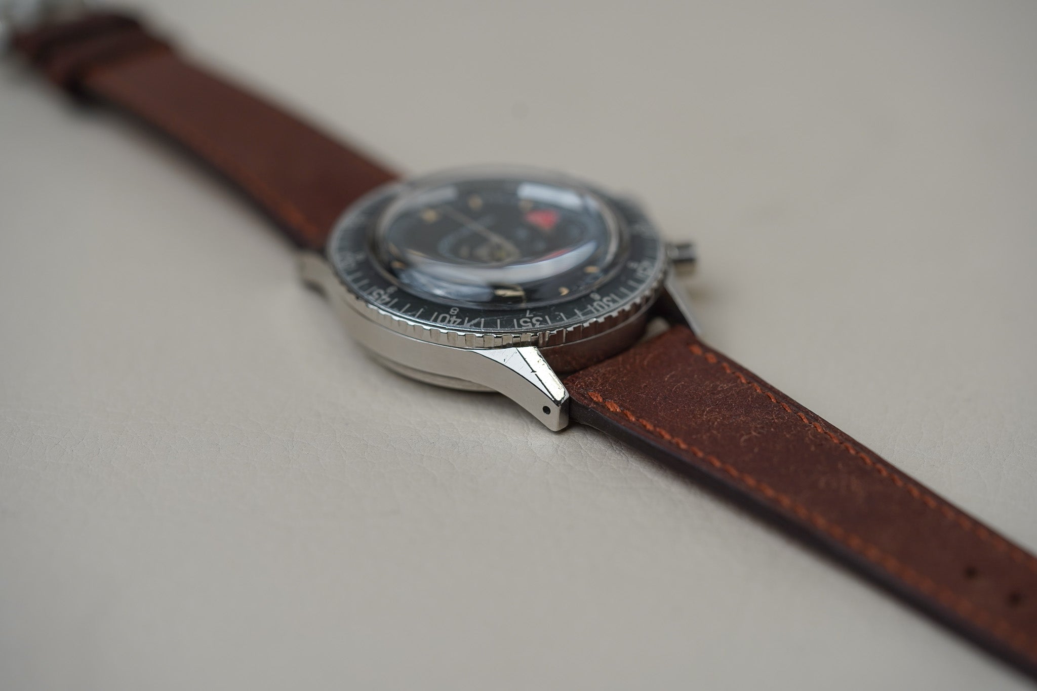 1960's Nivada Grenchen Aviator Sea Diver Chronograph 9989-8222