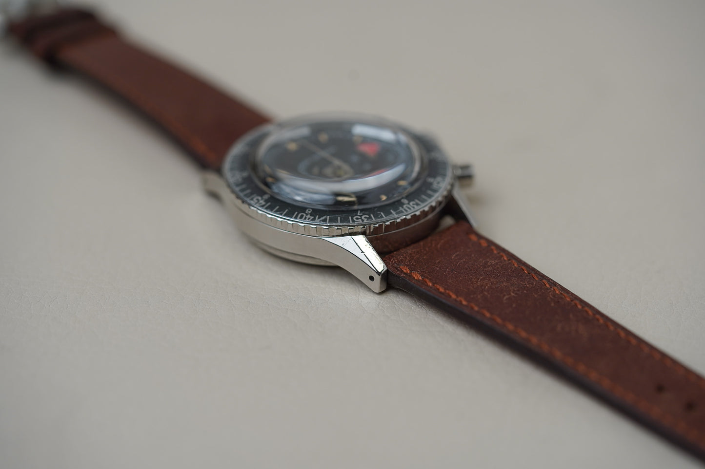 1960's Nivada Grenchen Aviator Sea Diver Chronograph 9989-8222