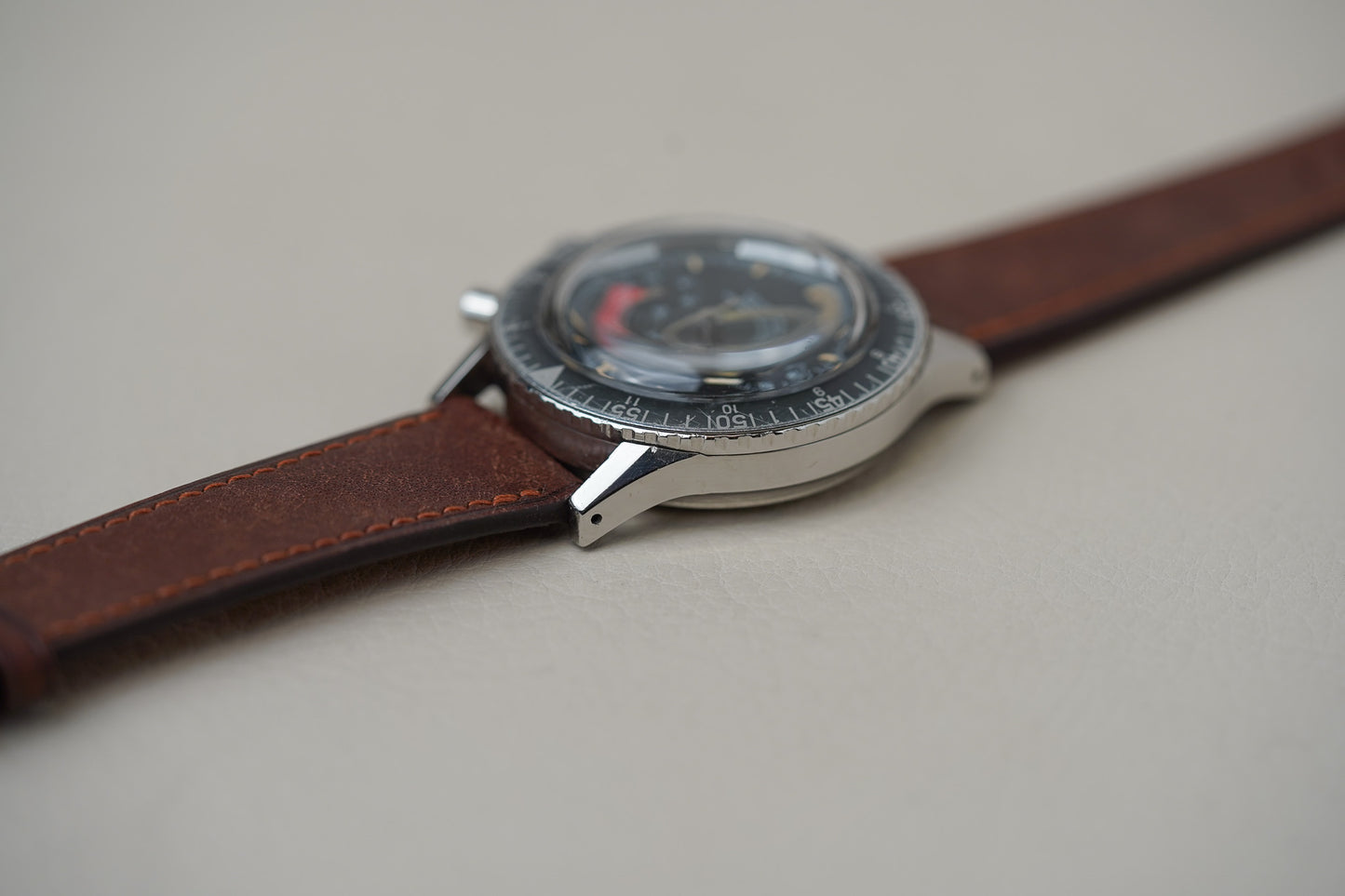 1960's Nivada Grenchen Aviator Sea Diver Chronograph 9989-8222