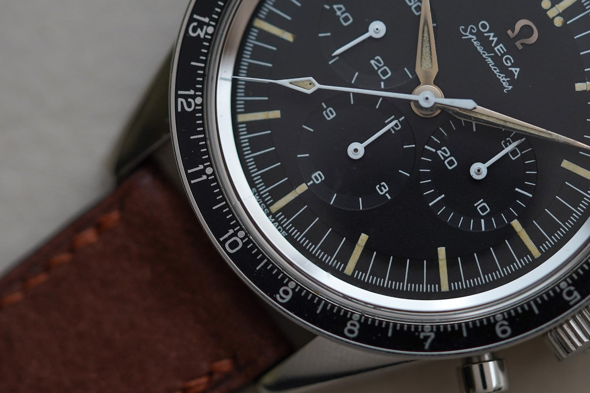1963 Omega Speedmaster 105.002-62 Alpha Hands KM Telemeter Bezel