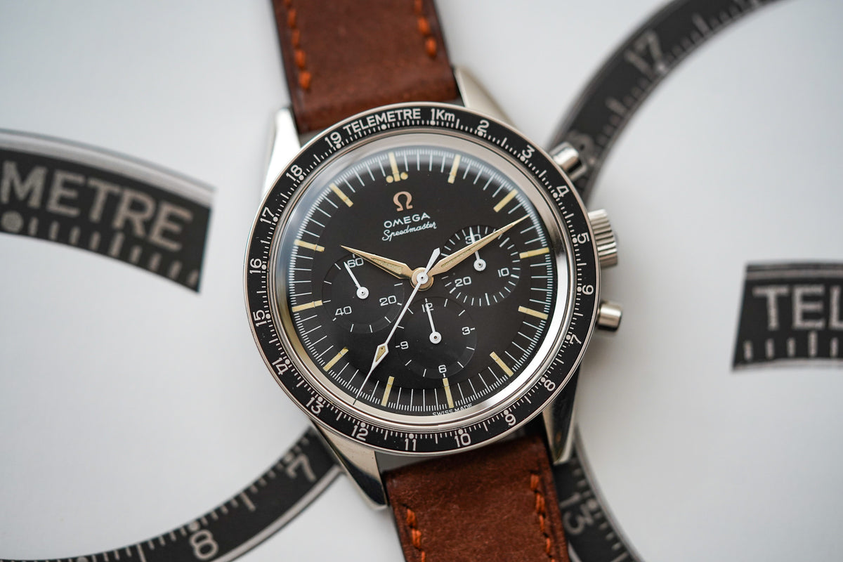 1963 Omega Speedmaster 105.002-62 Alpha Hands KM Telemeter Bezel