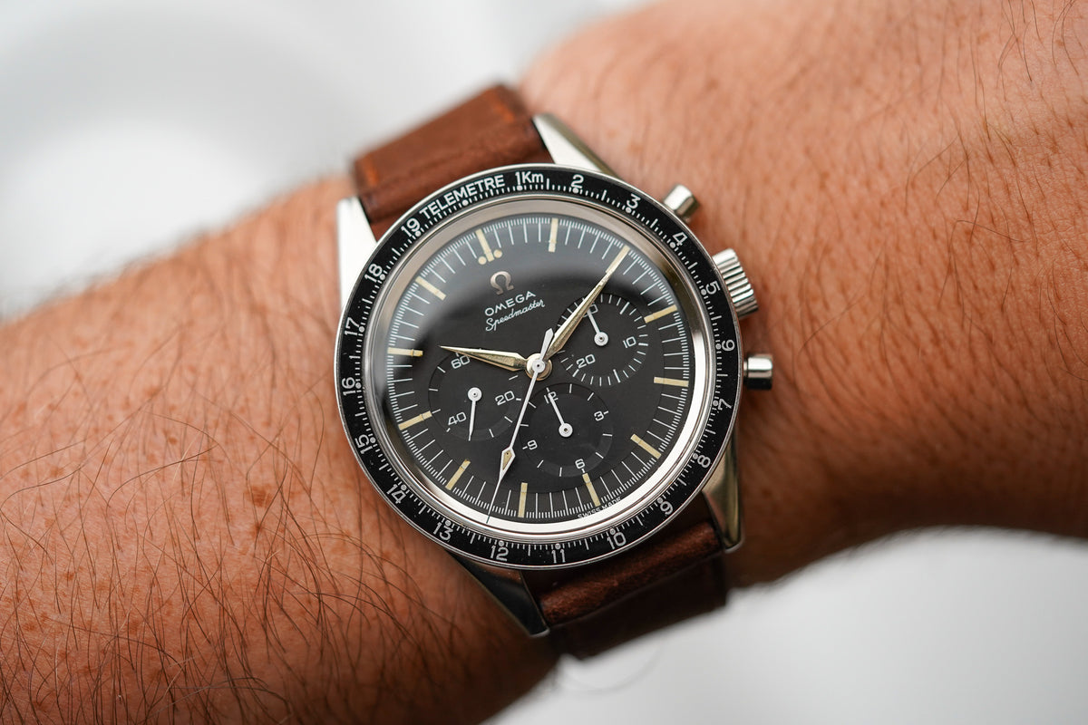 1963 Omega Speedmaster 105.002-62 Alpha Hands KM Telemeter Bezel