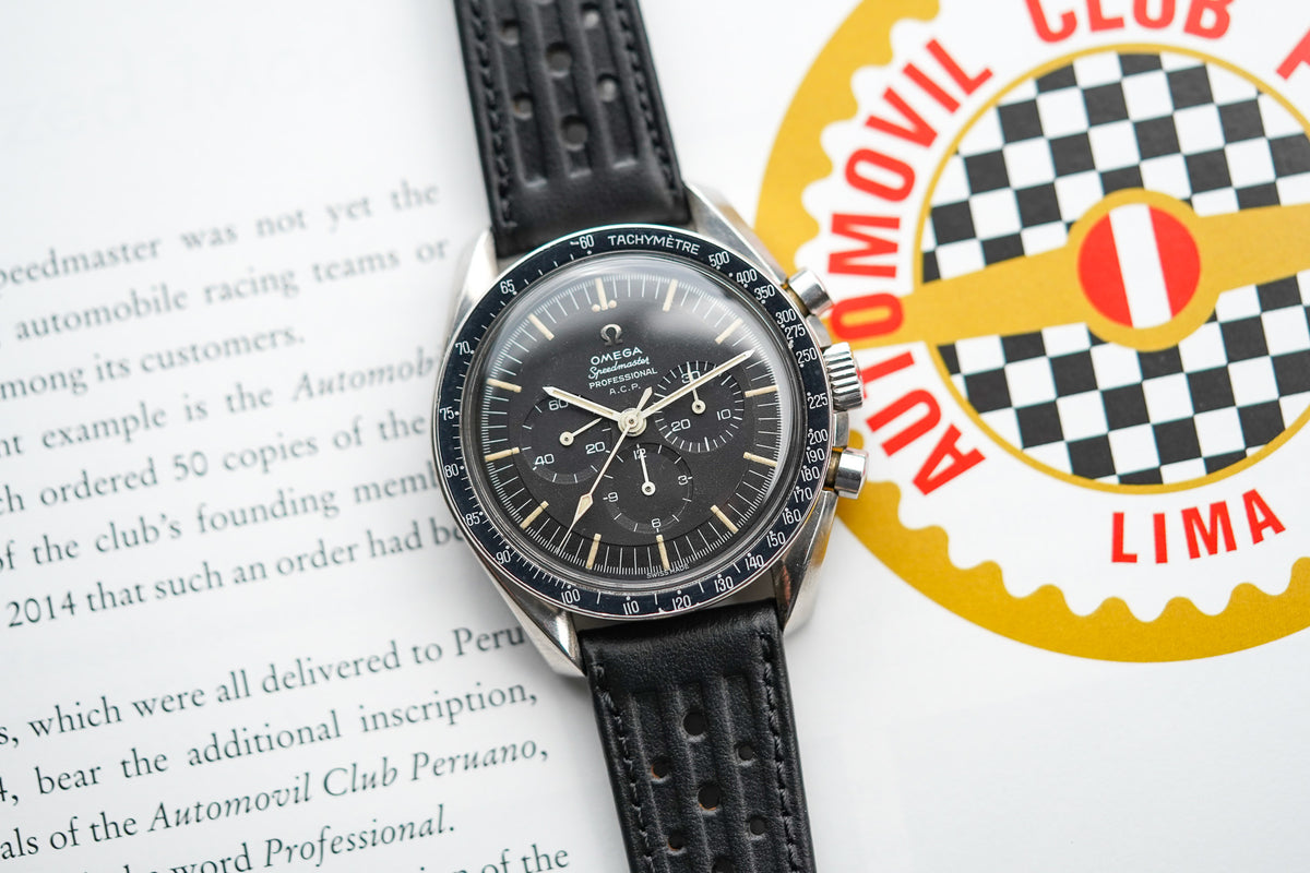 1964 Omega Speedmaster A.C.P 105.012-63 Automovil Club Peruano