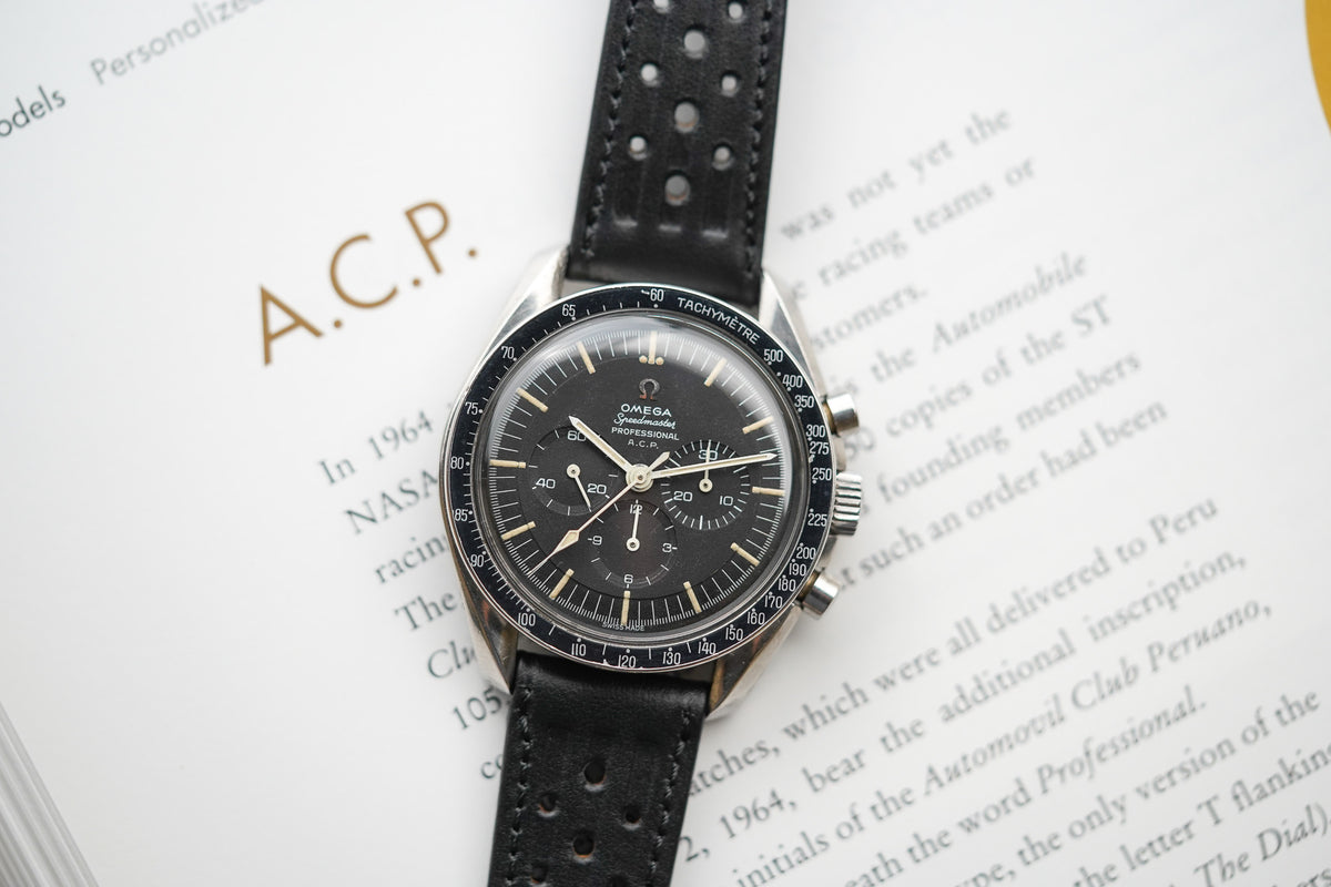 1964 Omega Speedmaster A.C.P 105.012-63 Automovil Club Peruano