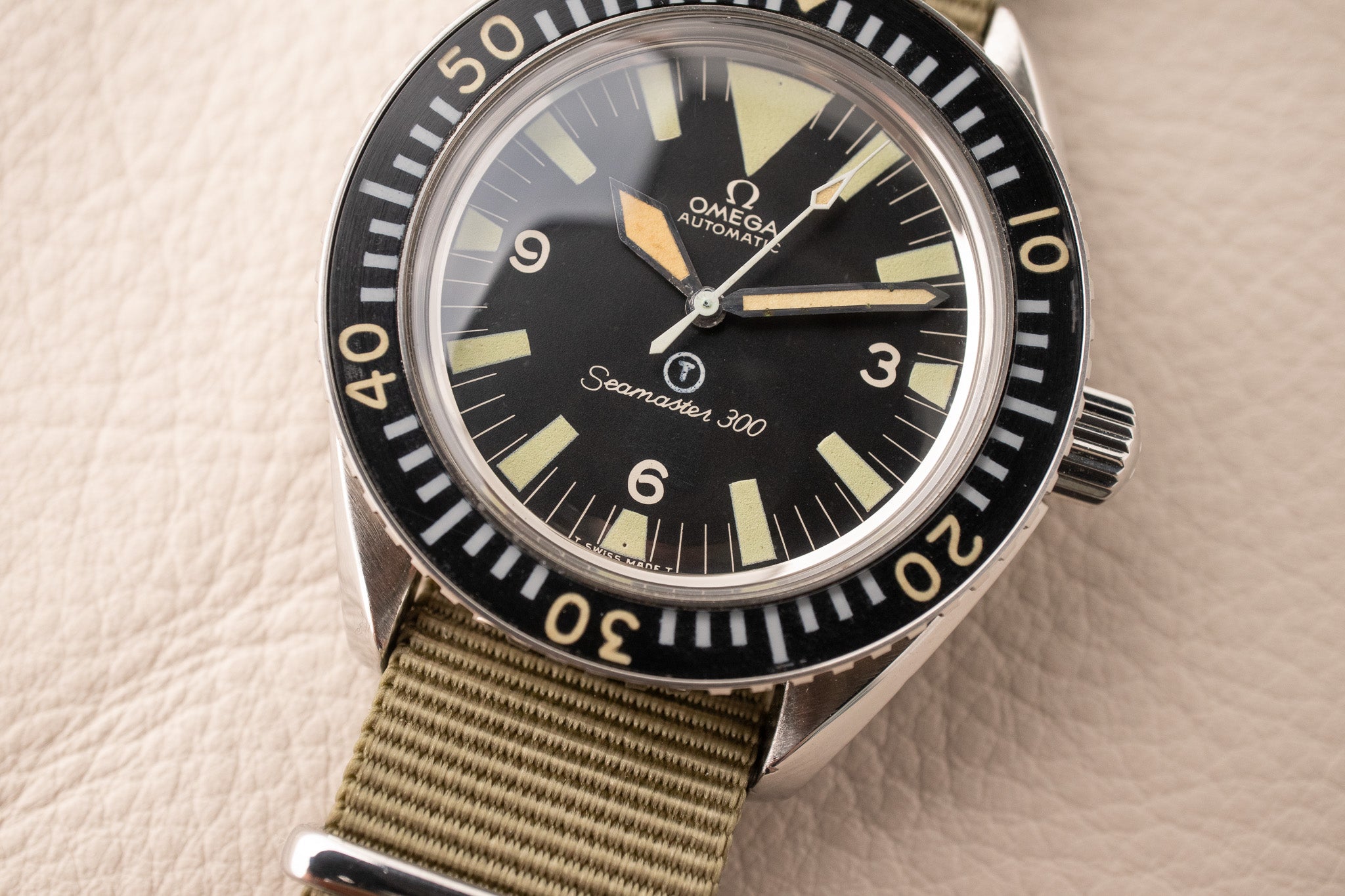 1968 Omega Seamaster 300 Circle T 165.024 British Royal Navy Issued Belmont Watches