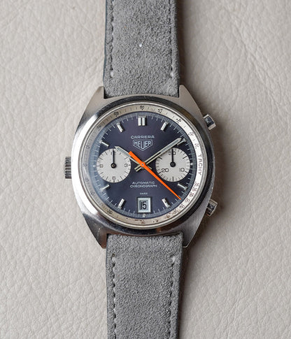 1970's Heuer Carrera 1153 Blue Dial