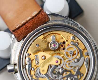 1970's Nivada Grenchen Chronograph Panda Dial