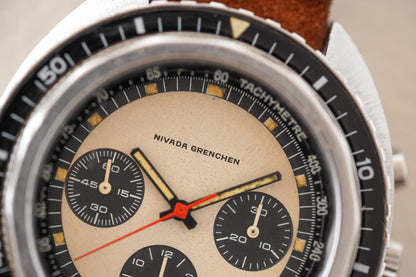 1970's Nivada Grenchen Chronograph Panda Dial