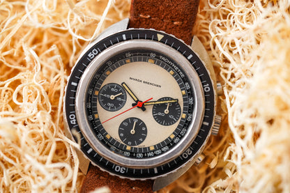 1970's Nivada Grenchen Chronograph Panda Dial
