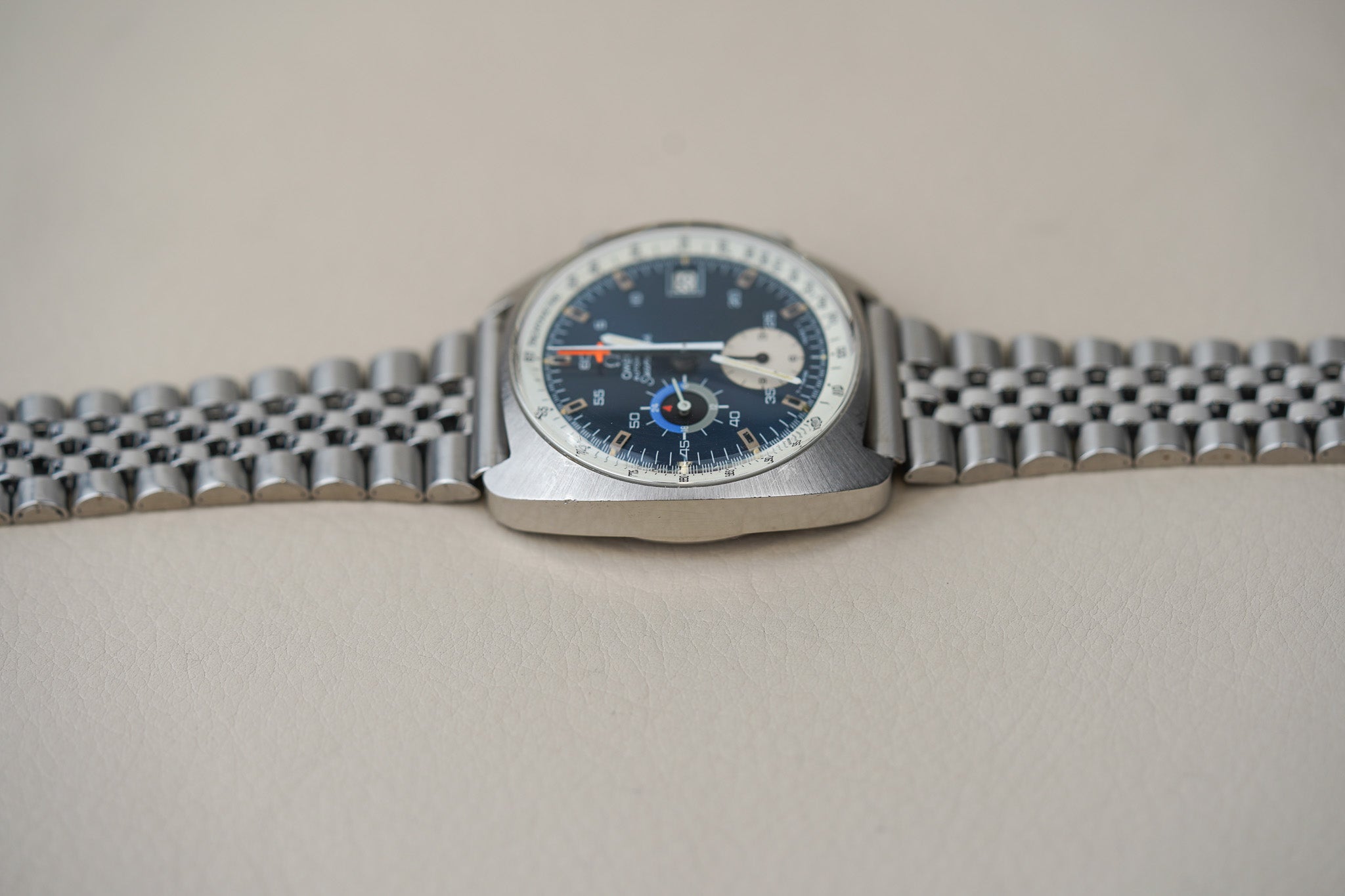 わらお 1972 Omega Seamaster Chronograph 176.007 Gloss Blue Dial – Belmont