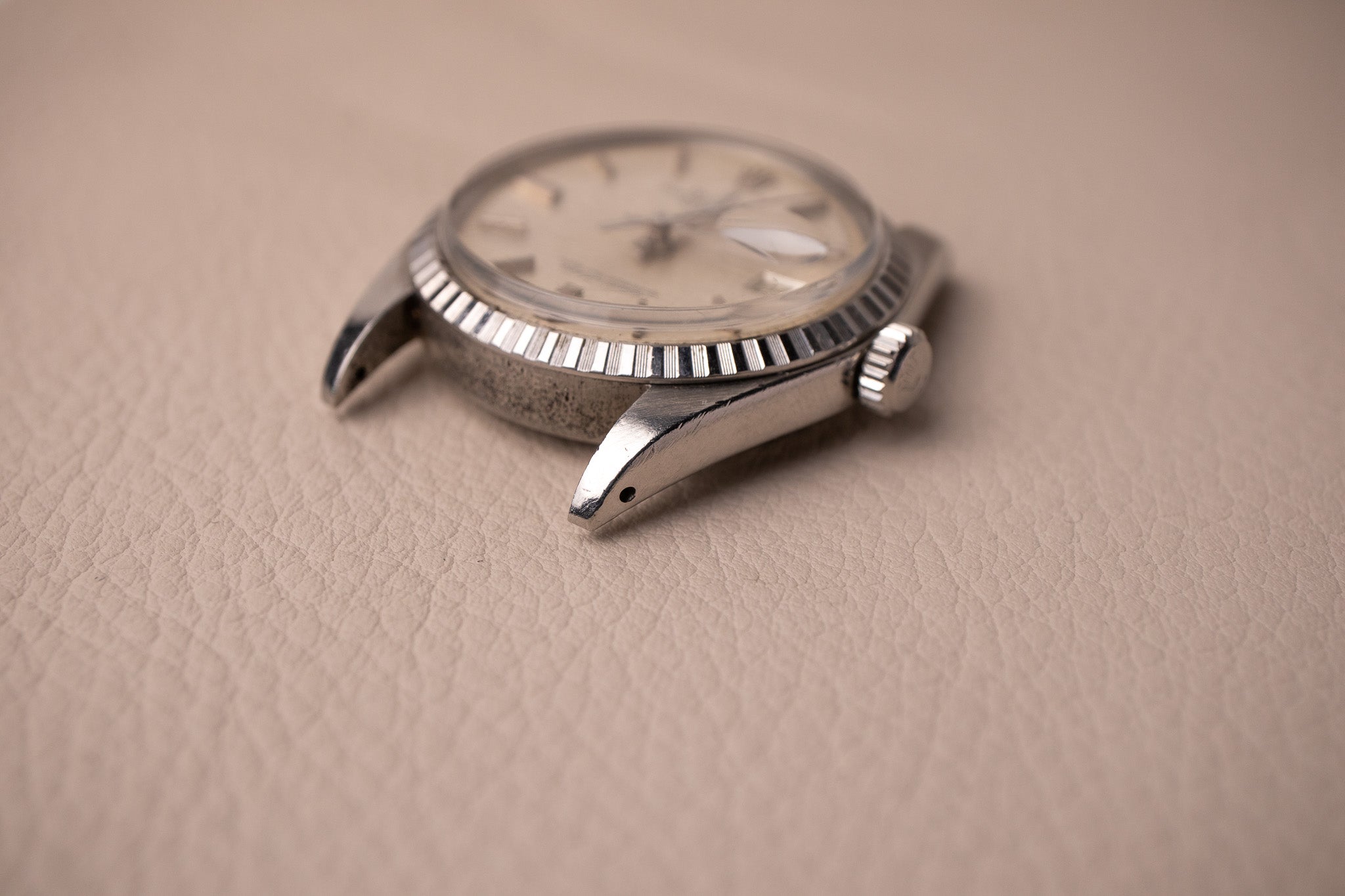 1973 Rolex Datejust 1603 'Non Luminous Silver Linen Dial
