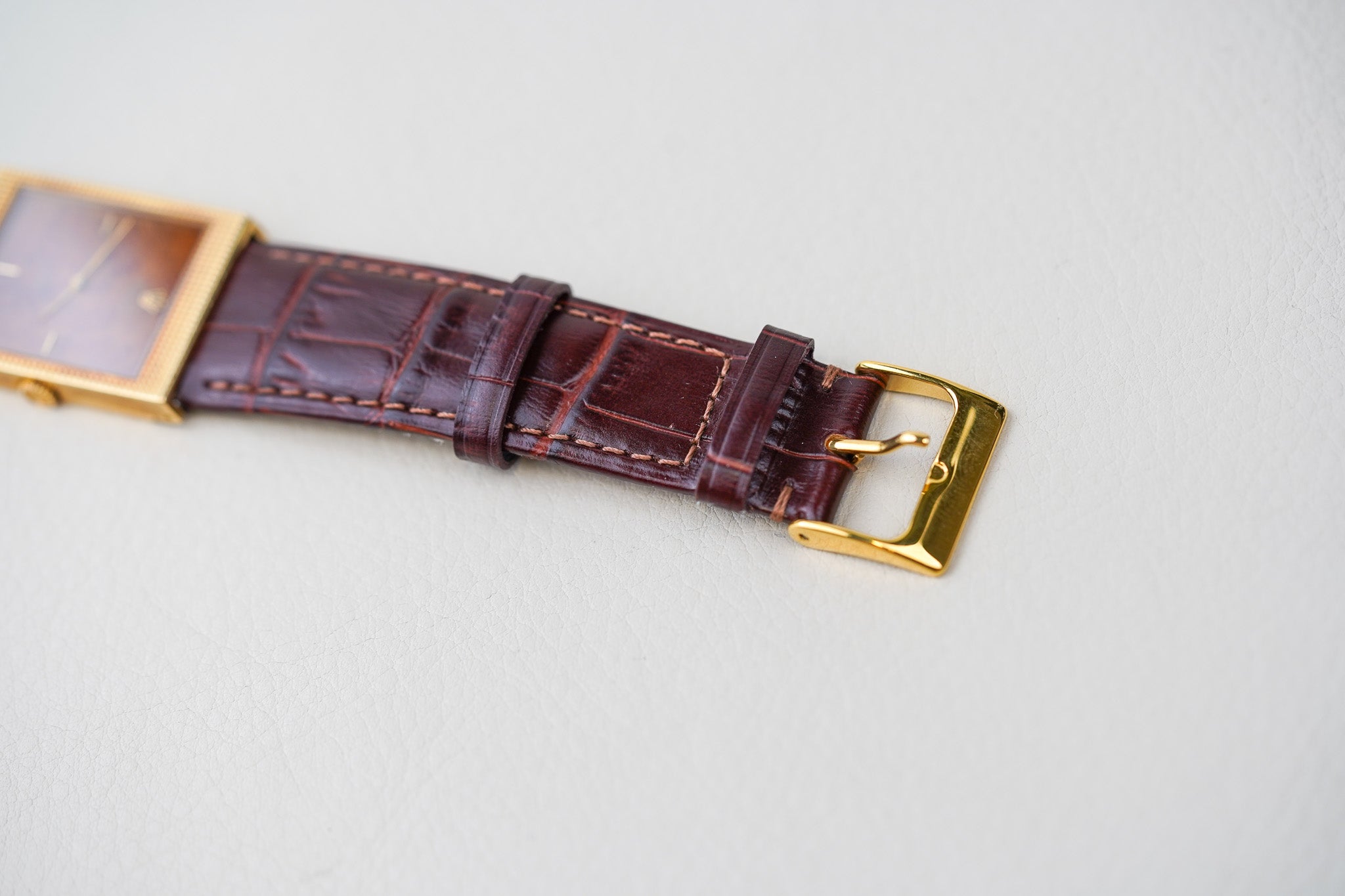 1976 Rolex Cellini 4127 18k Yellow Gold Burl Wood Dial