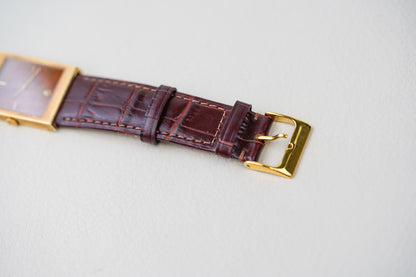 1976 Rolex Cellini 4127 18k Yellow Gold Burl Wood Dial