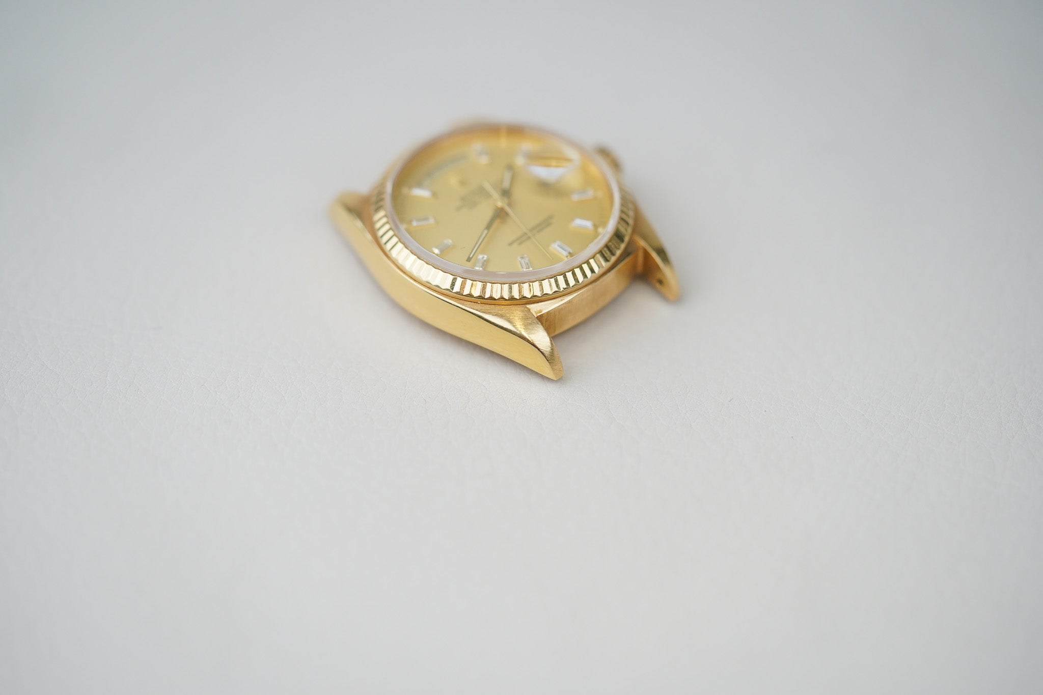1981 Rolex Day-Date 18038 Champagne Lemon Baguette Diamond Dial